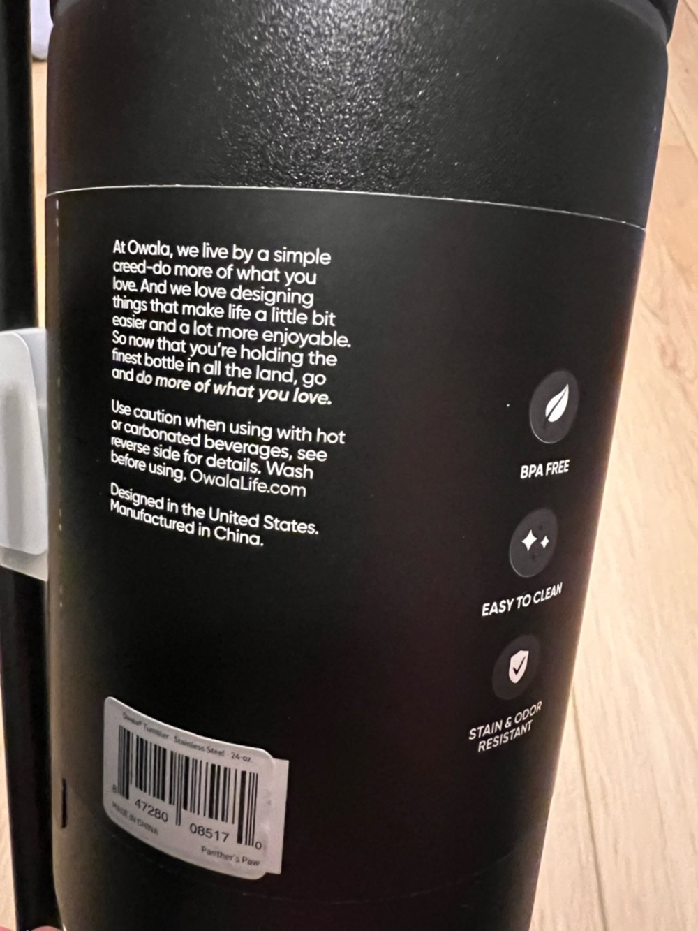 Owala Insulated Travel Tumbler - Black 24oz - Picture 6 of 6